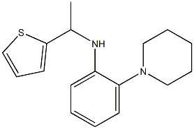 2-(piperidin-1-yl)-N-[1-(thiophen-2-yl)ethyl]aniline,,结构式