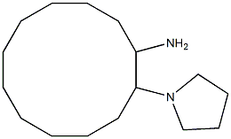 2-(pyrrolidin-1-yl)cyclododecan-1-amine 化学構造式