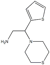 2-(thiomorpholin-4-yl)-2-(thiophen-2-yl)ethan-1-amine,,结构式