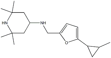 2,2,6,6-tetramethyl-N-{[5-(2-methylcyclopropyl)furan-2-yl]methyl}piperidin-4-amine Structure