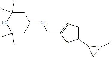 2,2,6,6-tetramethyl-N-{[5-(2-methylcyclopropyl)furan-2-yl]methyl}piperidin-4-amine 化学構造式