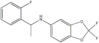 2,2-difluoro-N-[1-(2-fluorophenyl)ethyl]-2H-1,3-benzodioxol-5-amine Struktur