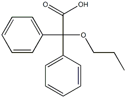 2,2-diphenyl-2-propoxyacetic acid Struktur