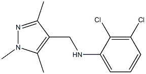 2,3-dichloro-N-[(1,3,5-trimethyl-1H-pyrazol-4-yl)methyl]aniline,,结构式