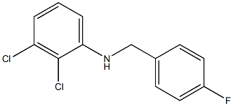 2,3-dichloro-N-[(4-fluorophenyl)methyl]aniline,,结构式