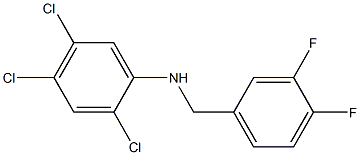 2,4,5-trichloro-N-[(3,4-difluorophenyl)methyl]aniline 化学構造式