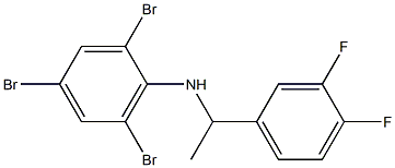 2,4,6-tribromo-N-[1-(3,4-difluorophenyl)ethyl]aniline Structure