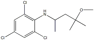 2,4,6-trichloro-N-(4-methoxy-4-methylpentan-2-yl)aniline Struktur