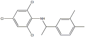 2,4,6-trichloro-N-[1-(3,4-dimethylphenyl)ethyl]aniline 化学構造式