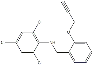 2,4,6-trichloro-N-{[2-(prop-2-yn-1-yloxy)phenyl]methyl}aniline Structure