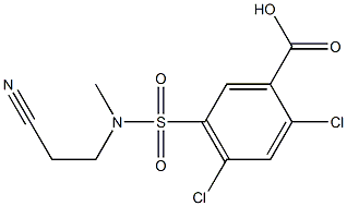 2,4-dichloro-5-[(2-cyanoethyl)(methyl)sulfamoyl]benzoic acid Structure