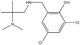 2,4-dichloro-6-({[2-(dimethylamino)-2-methylpropyl]amino}methyl)phenol Structure