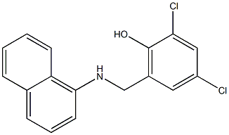 2,4-dichloro-6-[(naphthalen-1-ylamino)methyl]phenol Struktur