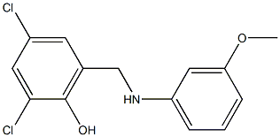 2,4-dichloro-6-{[(3-methoxyphenyl)amino]methyl}phenol Structure