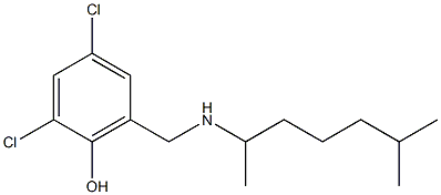 2,4-dichloro-6-{[(6-methylheptan-2-yl)amino]methyl}phenol Structure