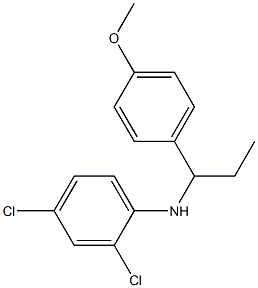 2,4-dichloro-N-[1-(4-methoxyphenyl)propyl]aniline Structure