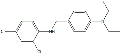 2,4-dichloro-N-{[4-(diethylamino)phenyl]methyl}aniline Struktur