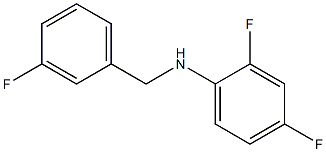 2,4-difluoro-N-[(3-fluorophenyl)methyl]aniline 化学構造式