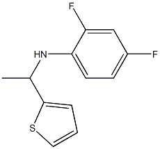 2,4-difluoro-N-[1-(thiophen-2-yl)ethyl]aniline 化学構造式