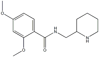 2,4-dimethoxy-N-(piperidin-2-ylmethyl)benzamide 结构式