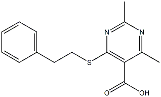 2,4-dimethyl-6-[(2-phenylethyl)thio]pyrimidine-5-carboxylic acid