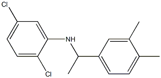 2,5-dichloro-N-[1-(3,4-dimethylphenyl)ethyl]aniline,,结构式