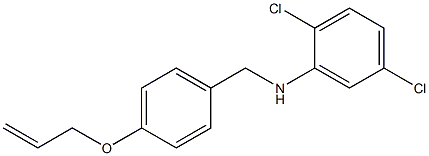 2,5-dichloro-N-{[4-(prop-2-en-1-yloxy)phenyl]methyl}aniline 化学構造式