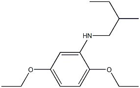 2,5-diethoxy-N-(2-methylbutyl)aniline 化学構造式