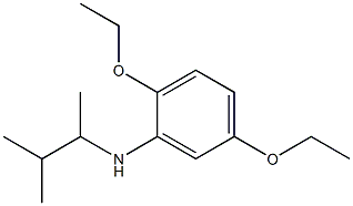 2,5-diethoxy-N-(3-methylbutan-2-yl)aniline,,结构式