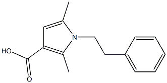 2,5-dimethyl-1-(2-phenylethyl)-1H-pyrrole-3-carboxylic acid Structure