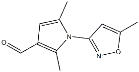 2,5-dimethyl-1-(5-methyl-1,2-oxazol-3-yl)-1H-pyrrole-3-carbaldehyde 结构式