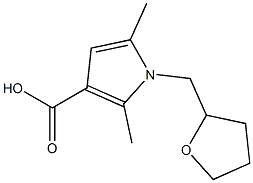 2,5-dimethyl-1-(tetrahydrofuran-2-ylmethyl)-1H-pyrrole-3-carboxylic acid Structure