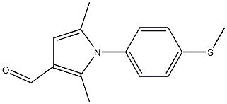 2,5-dimethyl-1-[4-(methylsulfanyl)phenyl]-1H-pyrrole-3-carbaldehyde 结构式