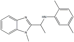 2,5-dimethyl-N-[1-(1-methyl-1H-1,3-benzodiazol-2-yl)ethyl]aniline 结构式