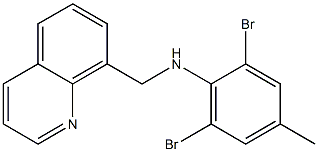 2,6-dibromo-4-methyl-N-(quinolin-8-ylmethyl)aniline Structure