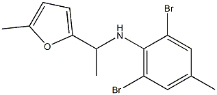 2,6-dibromo-4-methyl-N-[1-(5-methylfuran-2-yl)ethyl]aniline Struktur