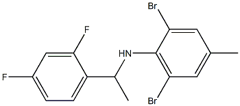 2,6-dibromo-N-[1-(2,4-difluorophenyl)ethyl]-4-methylaniline 化学構造式