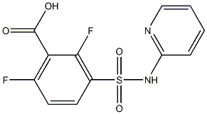 2,6-difluoro-3-(pyridin-2-ylsulfamoyl)benzoic acid,,结构式