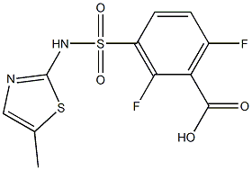 2,6-difluoro-3-[(5-methyl-1,3-thiazol-2-yl)sulfamoyl]benzoic acid