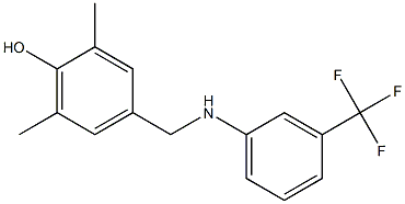 2,6-dimethyl-4-({[3-(trifluoromethyl)phenyl]amino}methyl)phenol Structure