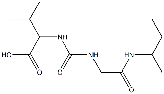 2-[({[2-(sec-butylamino)-2-oxoethyl]amino}carbonyl)amino]-3-methylbutanoic acid Structure