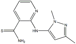 2-[(1,3-dimethyl-1H-pyrazol-5-yl)amino]pyridine-3-carbothioamide,,结构式