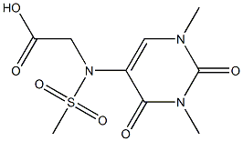 2-[(1,3-dimethyl-2,4-dioxo-1,2,3,4-tetrahydropyrimidine-5-)(methyl)sulfonamido]acetic acid,,结构式