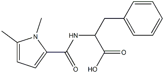 2-[(1,5-dimethyl-1H-pyrrol-2-yl)formamido]-3-phenylpropanoic acid Struktur