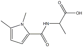 2-[(1,5-dimethyl-1H-pyrrol-2-yl)formamido]propanoic acid 结构式