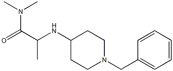 2-[(1-benzylpiperidin-4-yl)amino]-N,N-dimethylpropanamide Struktur