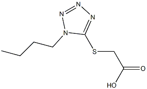 2-[(1-butyl-1H-1,2,3,4-tetrazol-5-yl)sulfanyl]acetic acid,,结构式