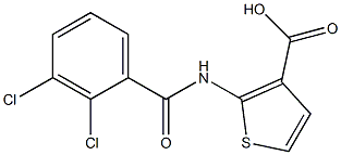 2-[(2,3-dichlorobenzene)amido]thiophene-3-carboxylic acid 化学構造式