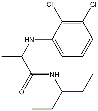 2-[(2,3-dichlorophenyl)amino]-N-(pentan-3-yl)propanamide,,结构式