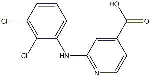 2-[(2,3-dichlorophenyl)amino]pyridine-4-carboxylic acid 化学構造式